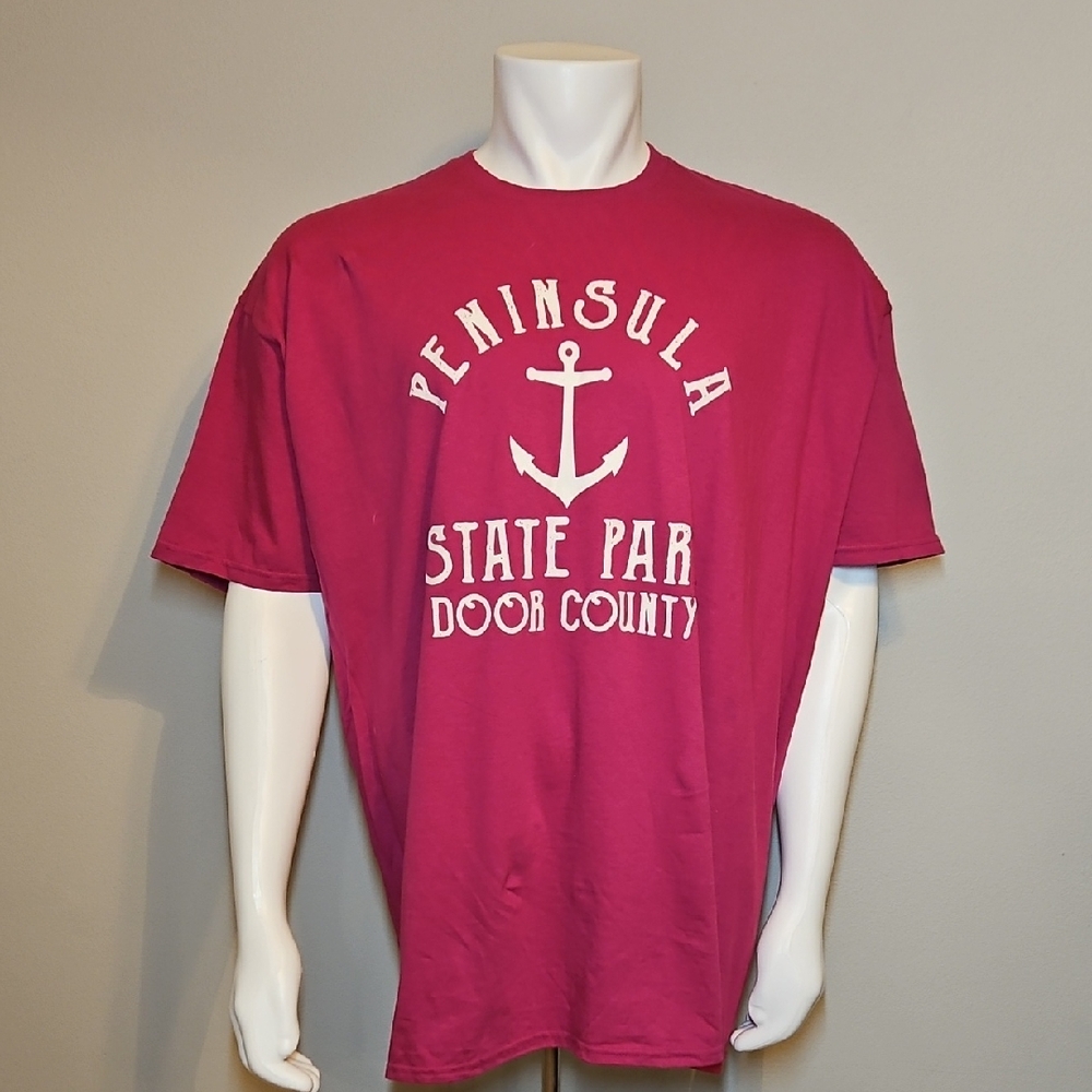 MV Sport Dragonfruit Color Door County Graphic T-Shirt Anchor Novelty